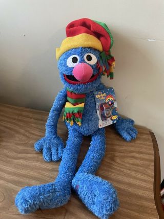 Plush Macys Its Grover Time Collectible Grover W/watch & Tags 24 " Holiday 2004