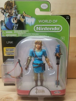 World Of Nintendo 4 " Link Action Figure Zelda Breath Of The Wild Jakks Series 2 - 6