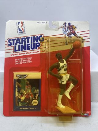 1988 Kenner Starting Lineup Basketball Michael Cage Nba Slu Sonics Clippers