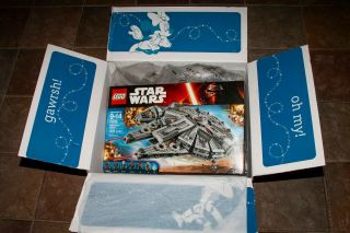 Lego Star Wars: Force Awakens Millennium Falcon 75105 Disney Store Box