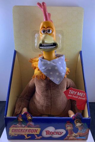Rare Playmates 2000 Chicken Run Rocky Plush Deluxe Doll/toy 18”