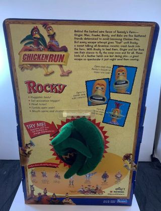 RARE Playmates 2000 Chicken Run Rocky Plush Deluxe Doll/Toy 18” 3