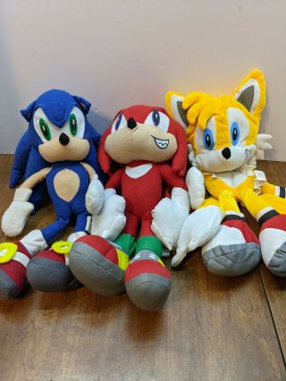 Sonic The Hedgehog,  Knuckles And Tails Plush Doll Toy Network Sega Adventure