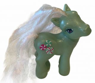 Vtg My Little Pony Minty Figure Toy Green Peppermint Candies G3 2002 Hasbro Mlb