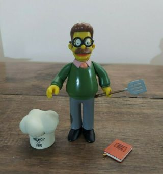 Playmates 2000 The Simpsons Wos World Of Springfield Ned Flanders Complete