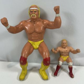 Vintage Wwf 8 " Titan Sports Ljn Rubber Action Figure,  Finger - Hulk Hogan 1984