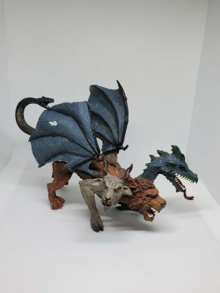 2008 Chimera Mythical Realms Safari Ltd.  7” 3 Headed Fantasy Figure Dragon