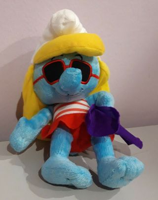 Smurf Smurfette Girl Go To Beach 8 " Plush Doll Stuffed Soft Toy Smurfs