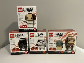 Lego Star Wars Brickheadz Darth Vader,  Stormtrooper,  Princess Leia,  Luke & Yoda