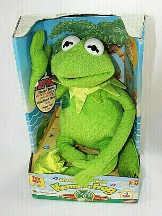 Vintage 1999 Magic Talking Singing Kermit The Frog Sesame St.  30th Anniv.