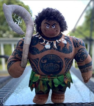 Disney Moana Maui 16 " Stuffed Plush Doll Toy With Magical Fishhook Disney Store