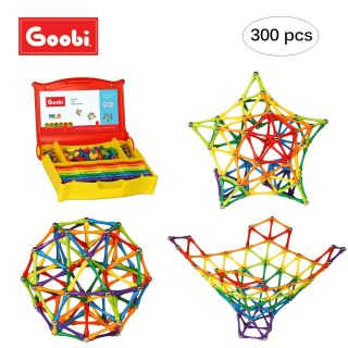 Goobi 300 Piece Construction Set With Instruction Booklet | Stem Learning |