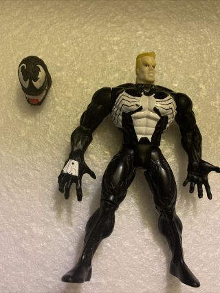 1995 Toy Biz Marvel Comics Spider - Man Venom Ii Action Removable Mask Loose