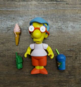 Playmates 2000 The Simpsons Wos World Of Springfield Millhouse Complete