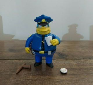 Playmates 2000 The Simpsons Wos World Of Springfield Chief Wiggum Complete