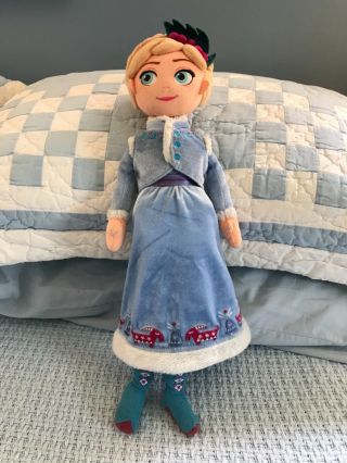 2017 Disney Store 18” Anna Frozen Adventure Plush Doll Alpine Winter