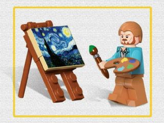 Building Blocks Ideas Vincent Van Gogh: The Starry Night Painting Bricks Moc