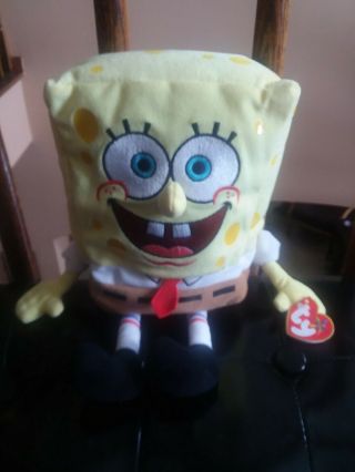 Tag On Ty Beanie Babies Nickelodeon Spongebob Squarepants 8” To 12 " Plush