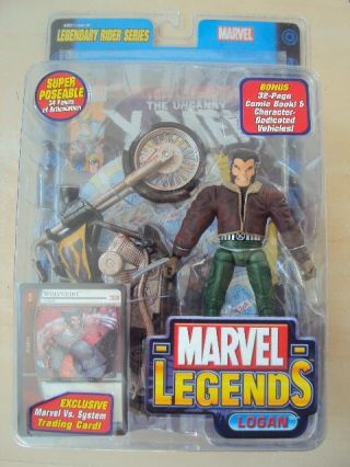 Marvel Legends Legendary Rider Series Logan / Wolverine / Biker 2005 Toy Biz