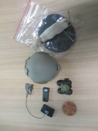 1/6 Soldier Story Fbi Hrt Green Helmet Kit