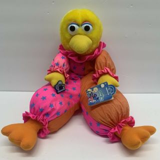 Vintage 1992 Big Bird Parachute Sesame Street Applause Jim Henson With Tags