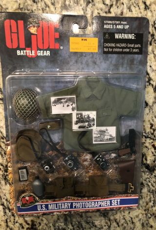 1999 Gi Joe Battle Gear Us Military Photographer Set In Package