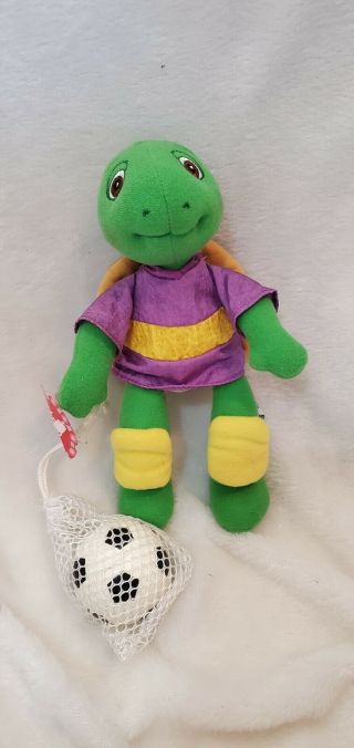 Franklin The Lovable Turtle From Book Series 8” Plush Doll With Soccer Ball