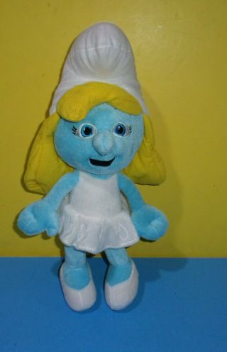 Smurfs 14 " Smurfette In A White Dress And Shoes By Kellytoys Stuffed Plush
