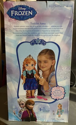 Jakks Pacific Disney Frozen Toddler Anna Doll With " Olaf " Royal Reflection Eyes