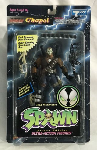 1995 Todd Mcfarlane Toys Spawn Chapel Action Figure,  Youngblood,  Rob Liefeld