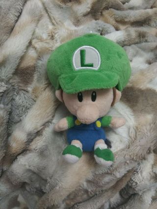 Baby Luigi Mario Bros Plush Toy Stuffed Animal Figure Doll Green Hat 5 "