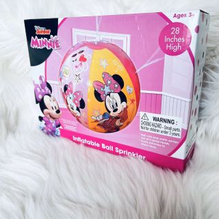 Disney Junior Minnie Mouse 28 " Inflatable Ball Sprinkler Rolls & Sprays