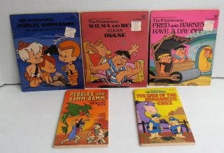 5 Hanna - Barbera The Flintstones Childrens Books Pebbles Bamm - Bamm Fred Barney