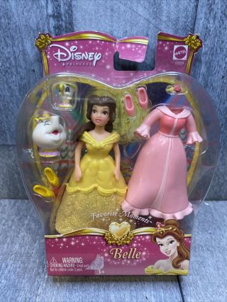 Disney Princess Favorite Moments Belle Polly Pocket Glitter Stretch Fashion Doll
