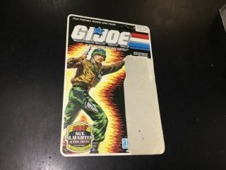 Vintage Gi Joe Cobra Full Cardback Filecard File Card 1985 1986 Hawk Worn Condtn