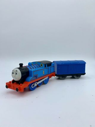 Thomas & Friends Trackmaster Motorized 1 Engine Toy Train W/ Blue Boxcar