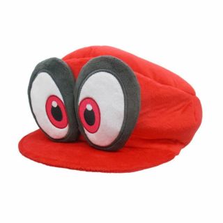 Mario Odyssey Red Cappy Hat Plush Boys Girls Children Birthday Gift