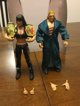Wwe Mattel Elite 2 Pack Triple H And Chyna Dx Degeneration X Loose Figures