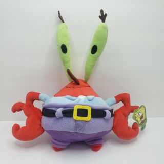 Spongebob Squarepants Nickelodeon Nanco Mr Krabs Plush 2003,  Bendable Eyes W/tag