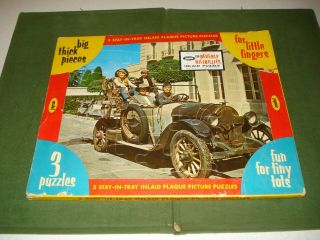 Set Of 3 - 1963 Frame Tray Puzzles - The Beverly Hillbillies,  Jaymar,  Pac