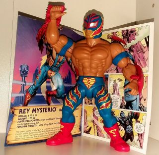 Rey Mysterio Masters Of The Wwe Universe Mattel Action Figure Mini Comic Book