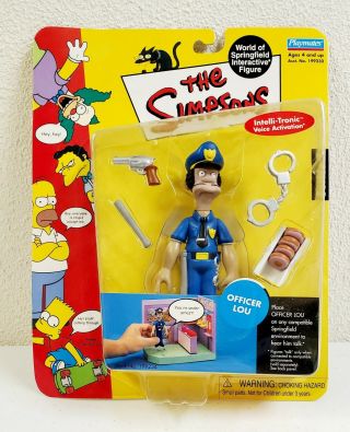 2001 The Simpsons Series 7 World Of Springfield Officer Lou Interactive Figure