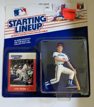 1988 Starting Lineup Cory Snyder Cleveland Indians Baseball Figure & Card