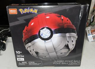 Mega Construx Pokemon Jumbo Poke Ball 303pc Rare Hard To Find - Box Wear -