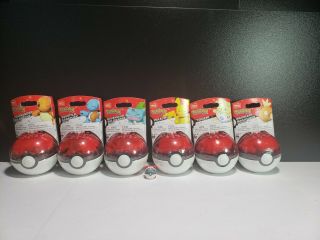 ⭐Pokemon Mega Construx 25TH Anniversary Pokemon Poke Ball Set 6 Characters ⭐ 2