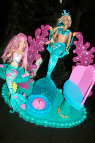 Barbie Magical & Mermaid Lagoon Crystal Falls Playset Dolls Are Not