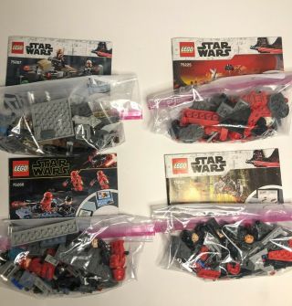 Lego Star Wars Battle Pack Bundle: 75267,  75225,  75266,  75226 (used/complete)
