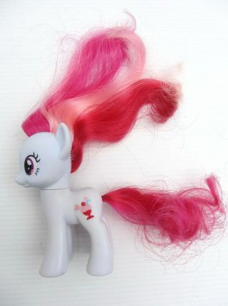 My Little Pony Plumsweet (2011) G4 Toy Horse - White W/ Pink Hair - 8cm Tall