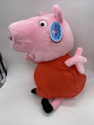Peppa Pig Plush Stuffed Animal Highly Detail Multicolor 13.  5 Inch W Tags