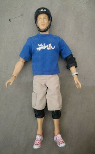 Tony Hawk Action Figure Doll 12” Skateboard Boxed Art Asylum